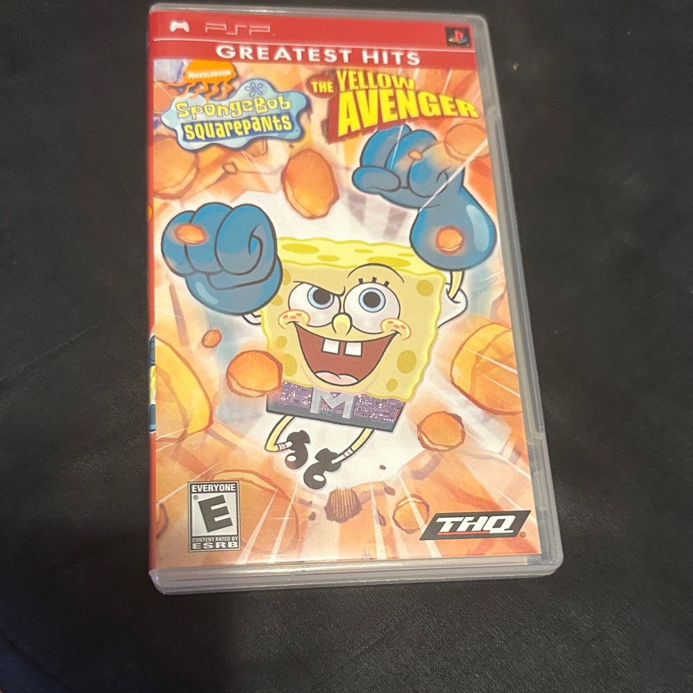 HQ SpongeBob SquarePants: The Yellow Avenger PSP Game - Red and Yellow